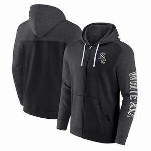 Fanatics Men's Large Black Chicago White Sox Offensive Line Up Full-Zip Hoodie